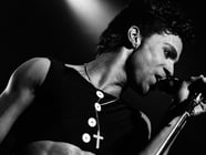 Prince on stage in The Netherlands in 1986, during the tour for his album Parade. 