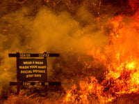 Flames from the LNU Lightning Complex fires burn in unincorporated Napa County, Calif., on Tuesday, Aug. 18, 2020.