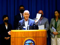 Sacramento Mayor Darrell Steinberg, and other mayors of the Big City Mayors coalition, call on Gov. Gavin Newsom and the state legislature to approve $3 billion over three years in the state budget for flexible homeless funding.