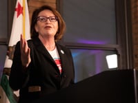 Calif. State Senate President pro Tempore Toni Atkins addresses media and supporters at a Proposition 1 victory party in Sacramento, Calif., on Tuesday, Nov. 8, 2022.