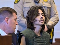 Carlos Dominguez appears in Yolo Superior Court in Woodland, Calif., on Tuesday, June 20, 2023, with court-appointed public defender Dan Hutchinson.