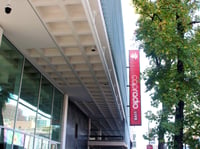 CapRadio's planned live event center at 8th and J Streets is pictured on Thursday, Nov. 16, 2023.