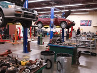 The John F. Kennedy High School automotive facility on Dec. 1, 2023.
