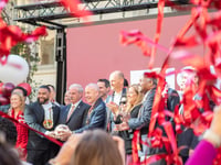 Sacramento city leaders and Sacramento Republic FC officials announce plans to develop a long-awaited soccer stadium at the Downtown Sacramento Railyards on Thursday, Nov. 7, 2024.