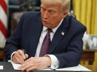 President Donald Trump signs an executive order on birthright citizenship in the Oval Office of the White House, Monday, Jan. 20, 2025, in Washington.