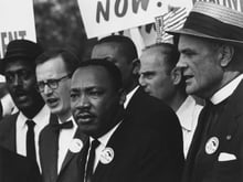 Martin Luther King Jr. at the 1963 Civil Rights March in Washington, D.C.
