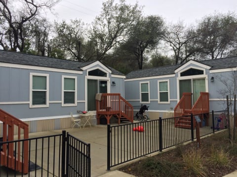 A dozen “cottages” dot the landscape at Acres of Hope, an Auburn nonprofit that gives homeless women and children a place to live for up to two years. Renovated mobile homes are maintained and upgraded by volunteers.