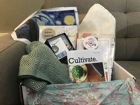 The subscription service HavenTree ships out care packages full of crafts, journals, blankets, tea and other goodies meant to encourage downtime and reflection.