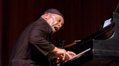 Cecil Taylor performs at Lincoln Center's Alice Tully Hall in 2002.