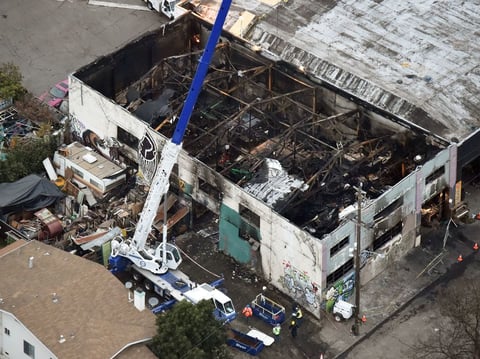 Two men pleaded no contest Tuesday to 36 counts of involuntary manslaughter in the 2016 Ghost Ship warehouse fire in Oakland, Calif.

