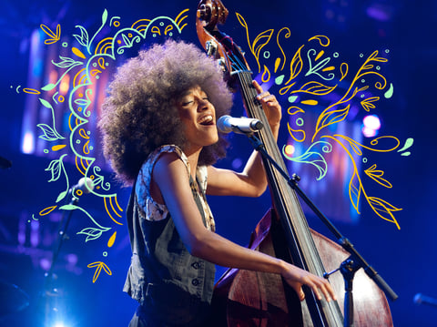 Esperanza Spalding performs at the 2011 Montreux Jazz festival in Switzerland.