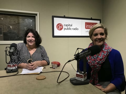 Opening Doors Chief Executive Officer Deborah Ortiz (left) and Director of Family Services Genevieve Levy discuss the Trump Administration’s new quota for refugee resettlement in the U.S.