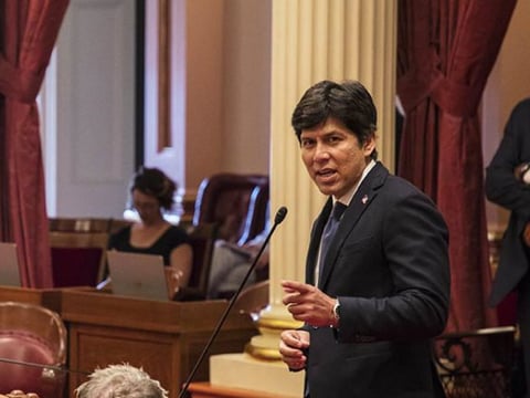 State Sen. Kevin de León, D-Los Angeles, in August 2018.