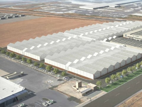 An artist rendering of the proposed cannabis campus at 8280 Elder Creek Road in southeast Sacramento.