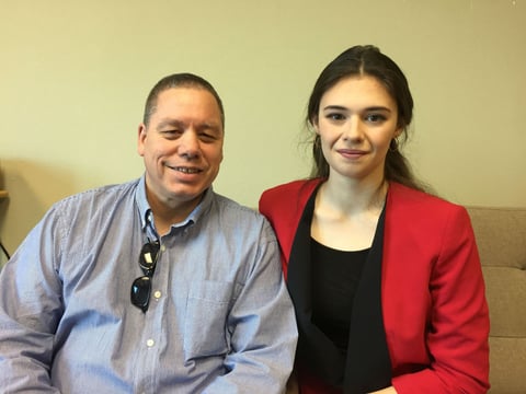 Actress and transgender activist Nicole Maines and her father, Wayne Maines.