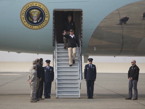 President Trump arrives in Northern California to assess the damage from the Camp Fire.