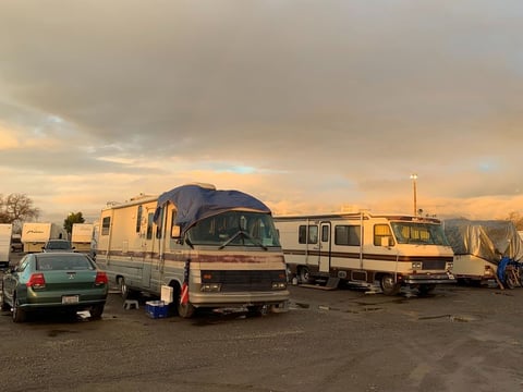 After the Camp Fire in November, thousands of people whose homes were destroyed were forced to seek refuge in nearby Chico, Calif. Some 700 people, some in their RVs, are still living at a Red Cross shelter at the Chico fairgrounds.
