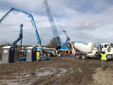 University researchers and CalTrans have been using heavy machinery to bore holes in a parcel of land at the place where highways 99 and 70 meet, testing a theory that says a bridge support column might not need as much steel.