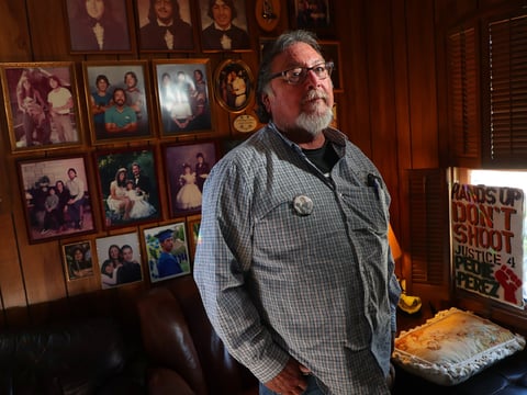 Richard Perez is photographed at his mother's home on March 14 in El Cerrito. Perez's son Richie 'Pedie' Perez was shot and killed by Richmond police in 2014.