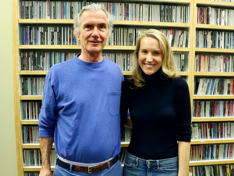 Jazz musician Sarah McKenzie with CapRadio's Gary Vercelli