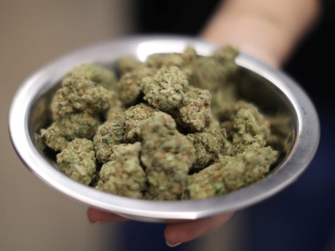 California's new marijuana laws clearly state that cannabis is not illegal to possess in prison, an appeals court rules, in a new legal wrinkle to marijuana's changing status. Here, cannabis is seen for sale at a West Hollywood store.