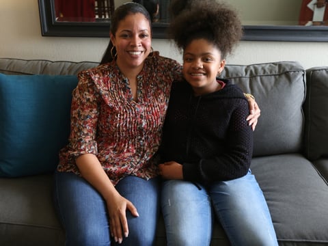 Bettye Jean Ford at home with her 11-year-old daughter, Skylar, June 21, 2019. Skylar was born a year and a day after the due date of Ford’s first child.