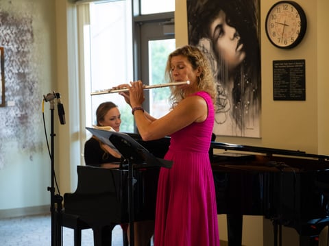 Flutist Suzanne Bona and pianist Jennifer Reason perform at CapRadio.