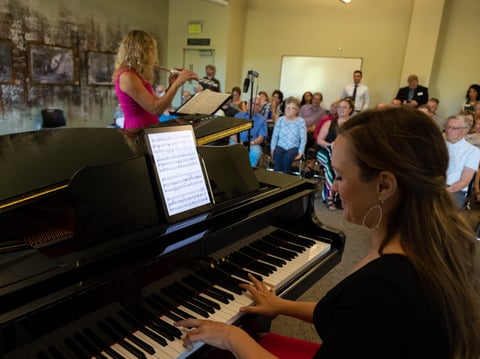 Flutist Suzanne Bona and pianist Jennifer Reason perform at CapRadio.