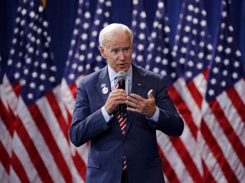Former Vice President and Democratic presidential candidate Joe Biden speaks during a gun safety forum Wednesday, Oct. 2, 2019, in Las Vegas.
