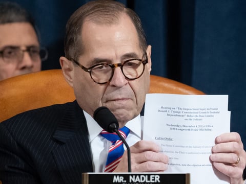 House Judiciary Chairman Jerrold Nadler, D-N.Y., hears testimony from constitutional scholars on Dec. 4. His committee is holding a hearing on the intelligence panel's impeachment report on Monday.