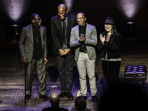 (L-R) George Cables, Joshua White, Mark G. Meadows and Rebeca Mauleón.