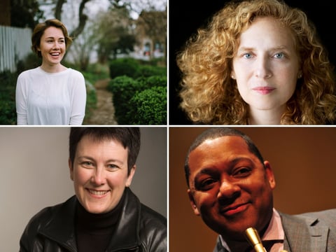 Caroline Shaw, Julia Wolfe, Wynton Marsalis & Jennifer Higdon (Clockwise from top left)