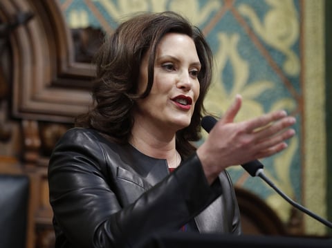 Michigan Gov. Gretchen Whitmer delivers her State of the State address last month.
