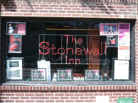 The window at the Stonewall Inn
