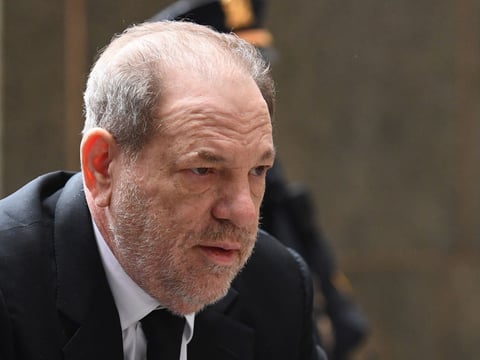 Harvey Weinstein arrives at court last month in Manhattan.