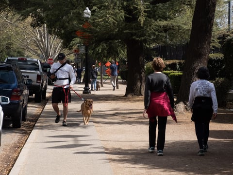 McKinley Park had lots of people using the path going around the circumference on March 20, 2020.