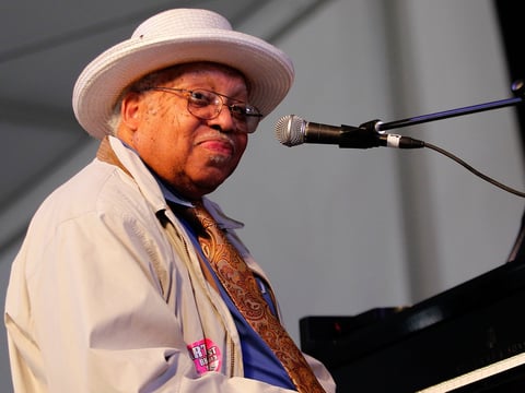Ellis Marsalis performs during the 2013 New Orleans Jazz & Heritage Music Festival.