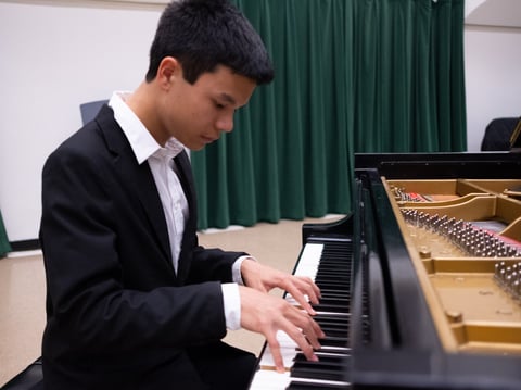 Parker Van Ostrand, a 16-year-old pianist attending C. K. McClatchy High School, has already established a career touring the world as a solo concert pianist.