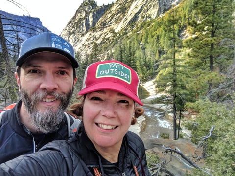 Davis couple Amy George and her husband Kyle Monhollen.
