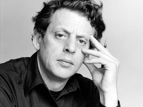 Philip Glass photographed in New York City in 1980