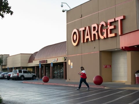Customers walk into a Target at Century Plaza in Pittsburg on Oct. 13, 2020.
