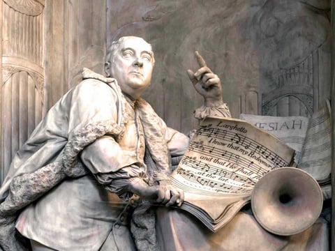George Frideric Handel's memorial in Westminster Abbey