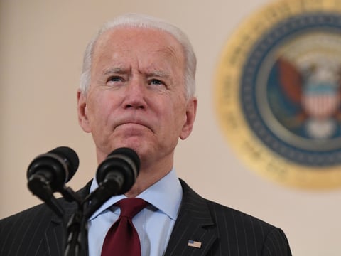 President Biden, pictured on Feb. 22, is giving an address Thursday as the country marks one year of the coronavirus pandemic.