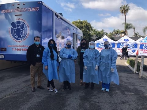 Meals on Wheels OC in partnership with Families Together at a vaccine event