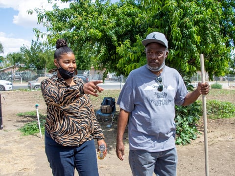 Better cultural training and increased diversity on police forces are two ways to decrease tension and mistrust between police and community members, say activists Isaiah Crompton and Christina. [taken May 21, 2021 in Bakersfield, CA].