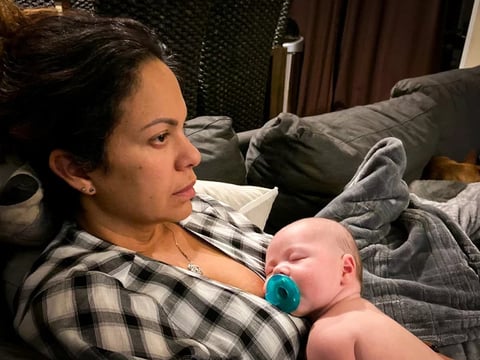 Miriam McDonald developed postpartum depression after giving birth to her third son, Nicholas. She says she felt sad, disconnected, and indifferent.