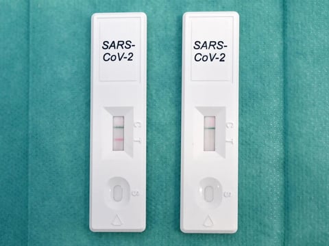 The at-home rapid COVID tests come in a double pack for a reason, says Dr. Celine Gounder. Use both tests that come in the box, she says. And use them a couple of days apart.