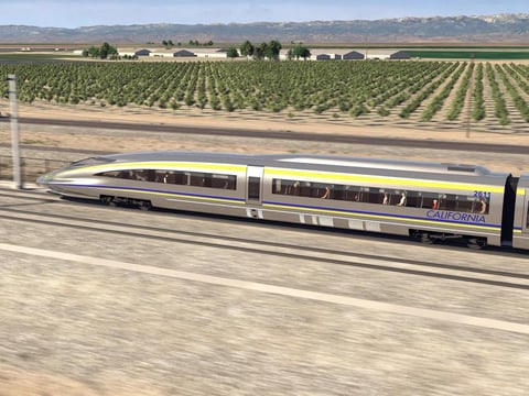A rendering of the proposed California High-Speed Rail.