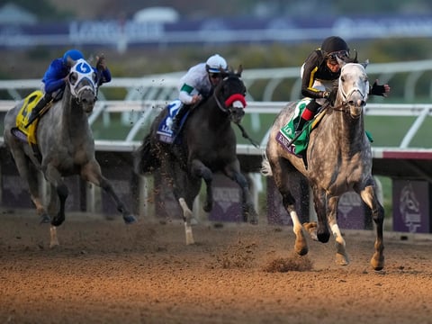 The Breeders' Cup Classic race at the Del Mar racetrack in Del Mar on Nov. 6, 2021.