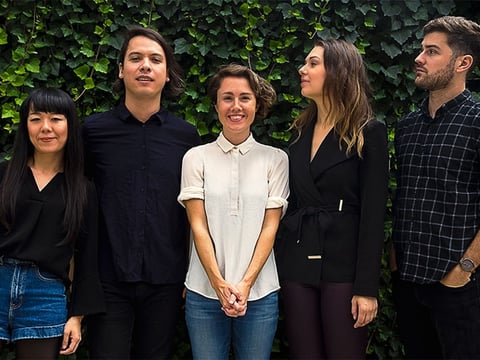 Caroline Shaw and Attacca Quartet. Photo by Jorsand Diaz ivy